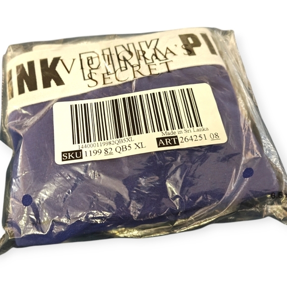 New Victoria's Secret PINK Purple Logo Boyshort Panties Purple Logo Panties - Picture 3 of 5